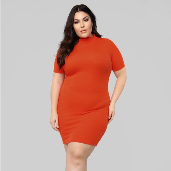 Orange mini dress - Picture 8 of 9